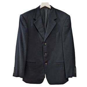 LIKE NEW PAL ZILERI Italy Mens 100% Cashmere Three Button Navy Blazer Size EU 50